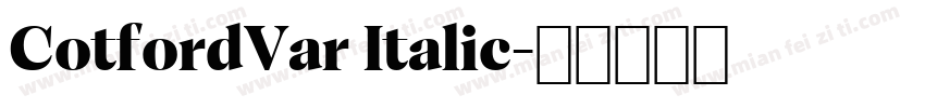 CotfordVar Italic字体转换